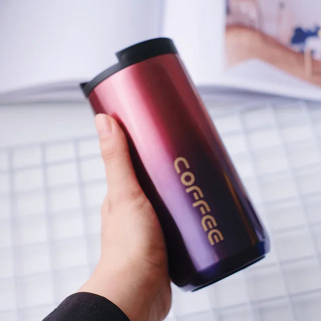 350ml/500ml Double Stainless steel 304 Coffee Mug Leak-Proof Thermos Mug Travel Thermal Cup Thermosmug For Gifts